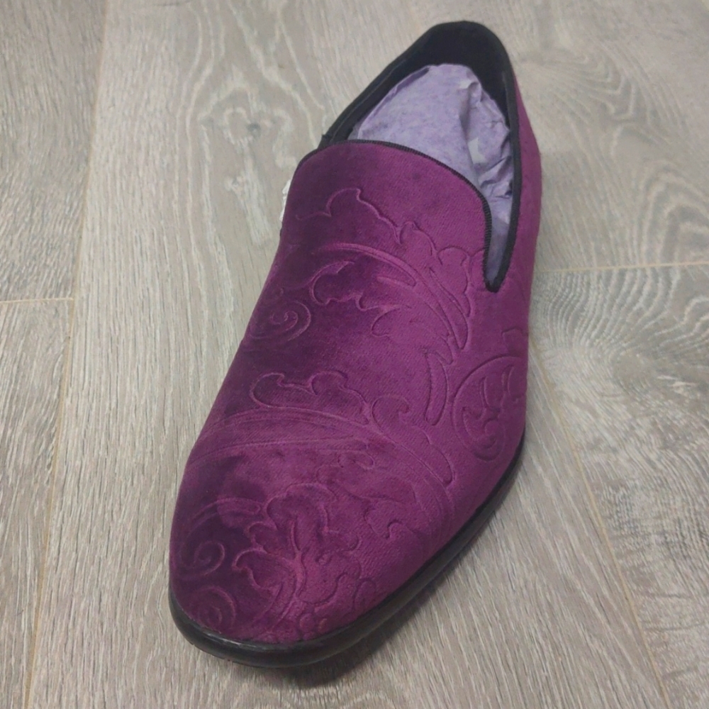 Purple Floral Loafers